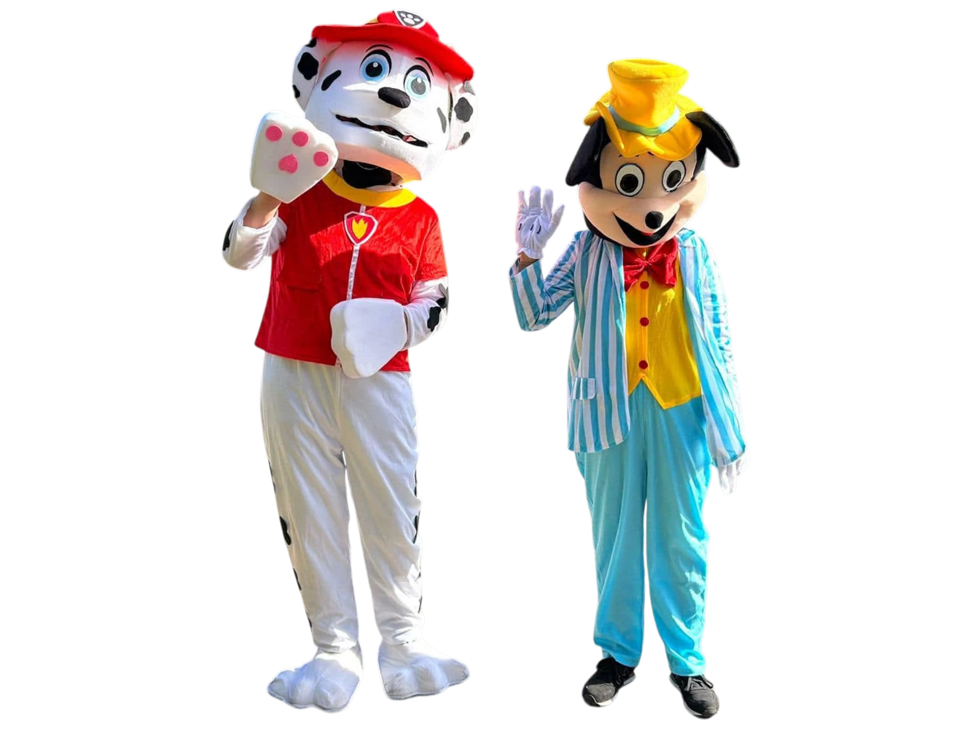 Marshall und Mickey als verfügbare Figuren für Kinderanimation
