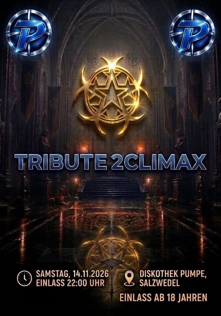 Veranstaltungsflyer Tribute 2 Climax am 14. November 2026