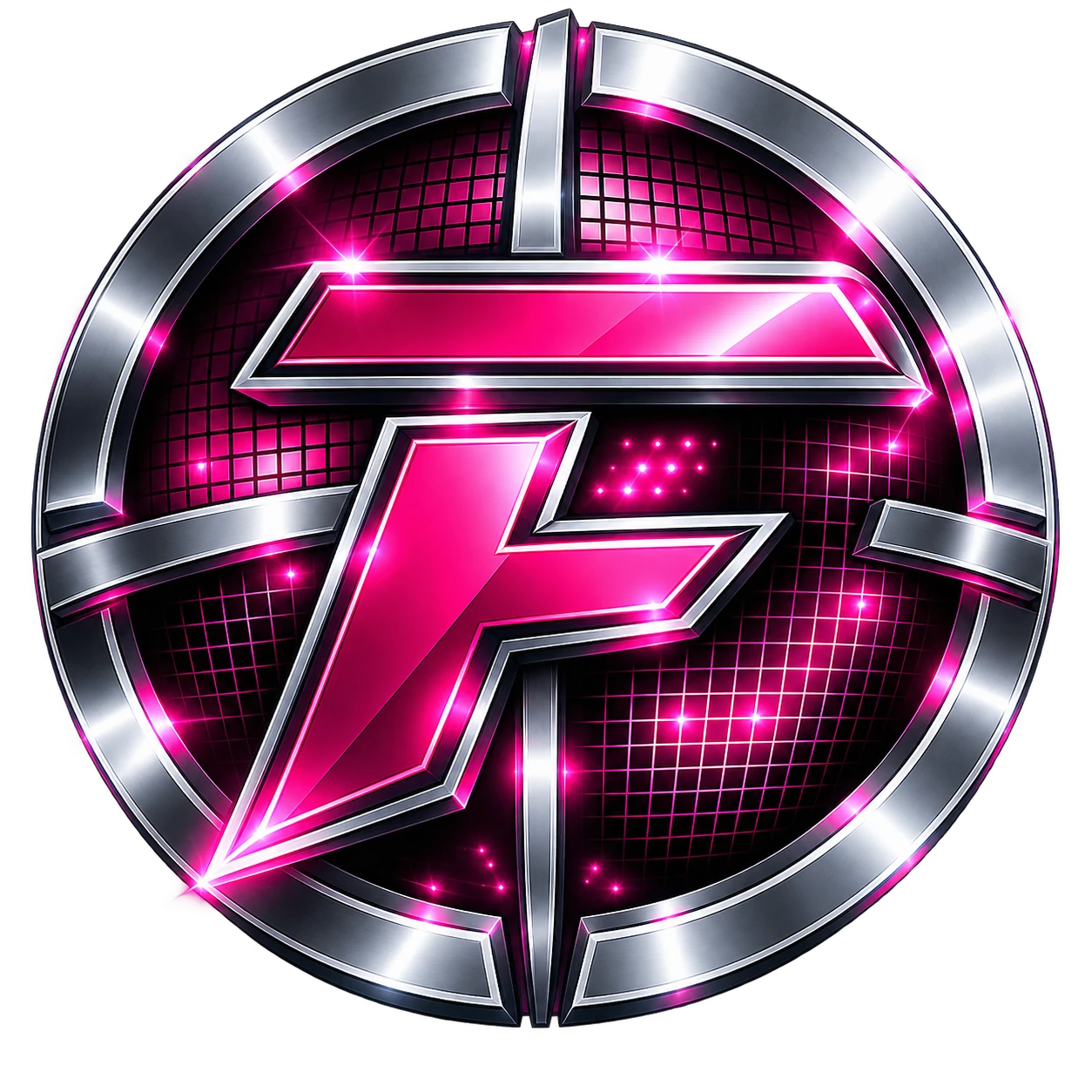 Logo von Fabyessdesign in Magenta und Chrom