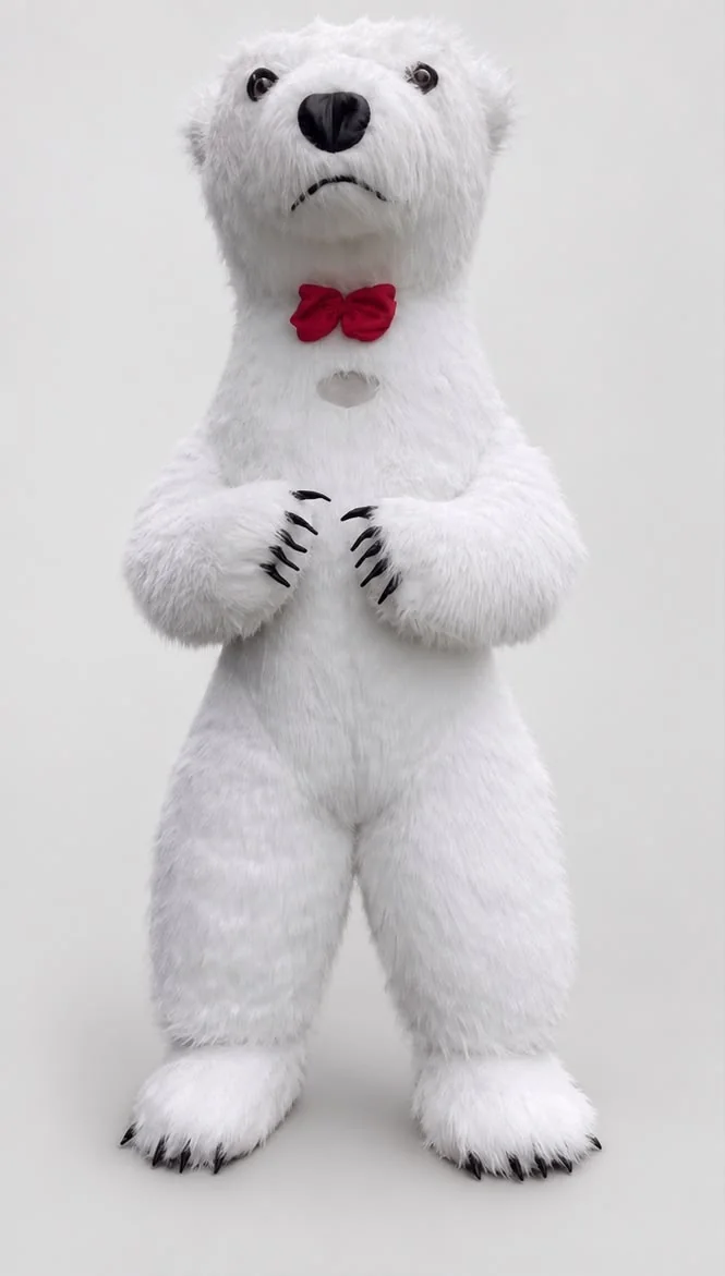 Knut der Eisbär als vollständige Einzelfigur im Studio