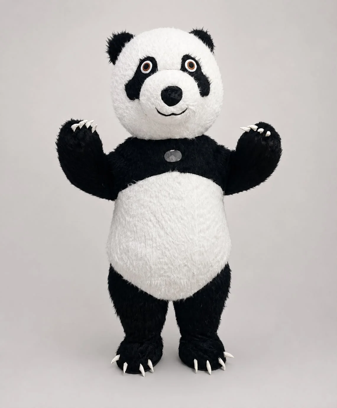 Tapsi der Panda vor neutralem Hintergrund